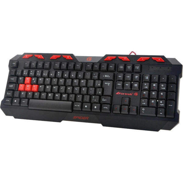TECLADO GAMER SPIDER GK706 PRETO/VERMELHO FORTREK - Imagem 3