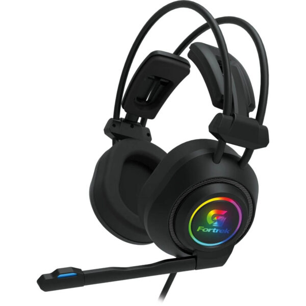 HEADSET GAMER RGB VICKERS PRETO FORTREK