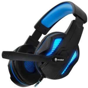 HEADSET GAMER EVOLUT THOTH PRETO E AZUL P2 + USB EG-305BL