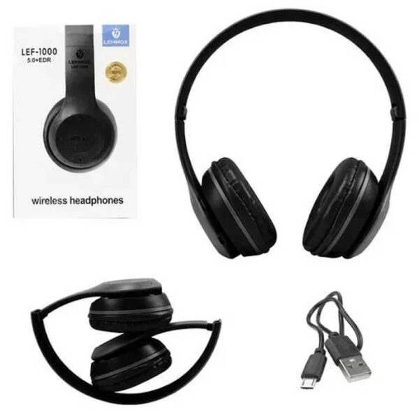 HEADPHONE BLUETOOTH 5.0 DOBRÁVEL LEF-1000 - Imagem 2