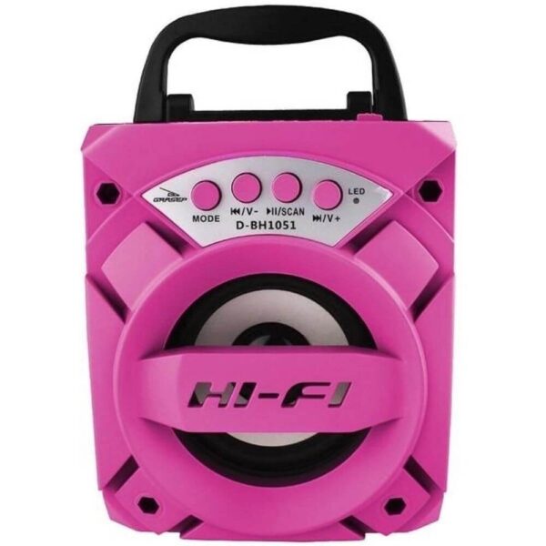 CAIXA DE SOM GRASEP D-BH1051 BLUETOOTH ROSA
