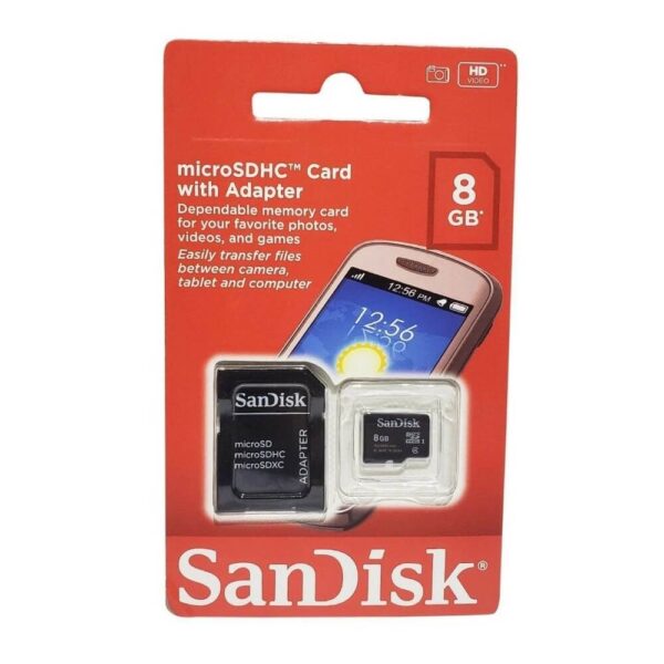 CARTÃO DE MEMÓRIA SANDISK MICRO SD 8GB - Imagem 2