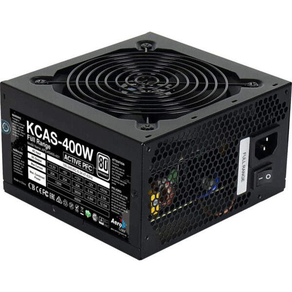 FONTE ATX KCAS 400W FULL RANGE 80 PLUS WHITE PFC ATIVO AEROCOOL - Imagem 3
