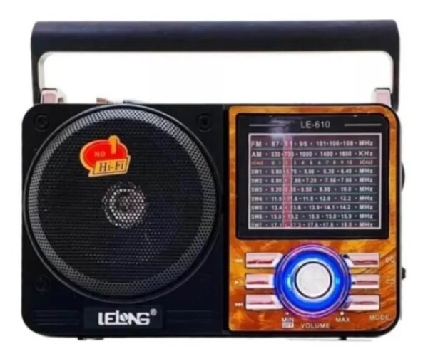 RÁDIO RETRÔ PORTÁTIL LELONG LE-610
