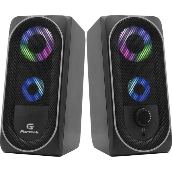 CAIXA DE SOM GAMER BLACK HAWK RGB FORTREK G