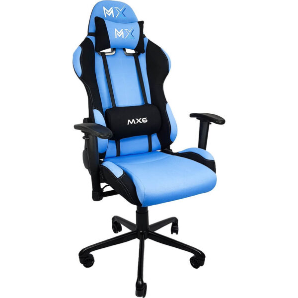 CADEIRA GAMER MX6 GIRATÓRIA AZUL/PRETO - Imagem 4