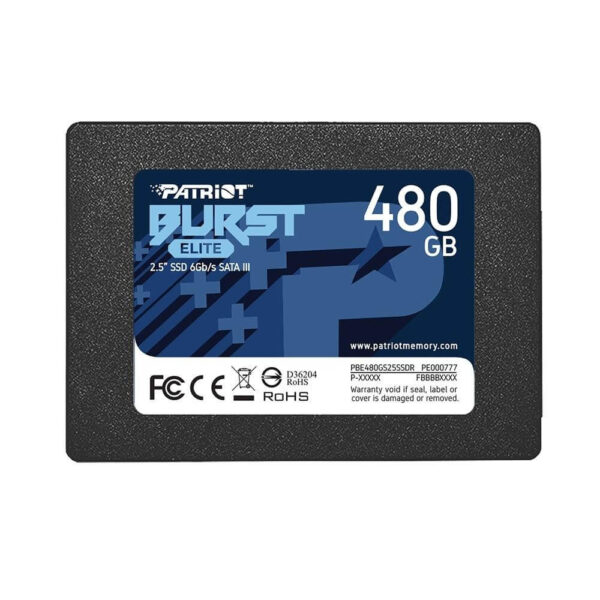 SSD Patriot Burst Elite 480GB, 2.5´, SATA III, Leitura: 450MB/s e Gravação: 320MB/s - PBE480GS25SSDR