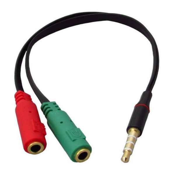 Cabo Adaptador MD9 com Plug, 2xP2, Áudio e Fone
